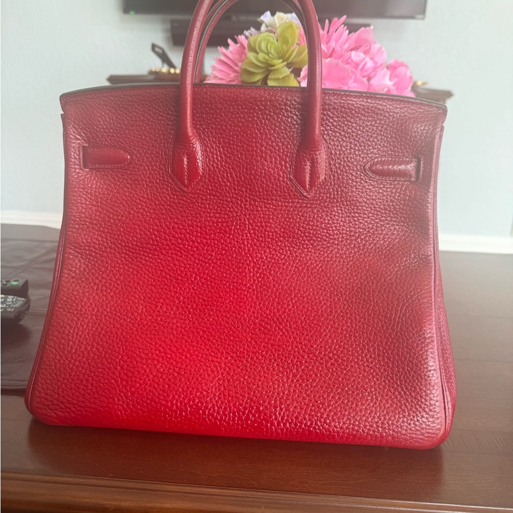Hermes Haute a Courroies size 32cm - RED REPAINTED - Picture 14 of 17